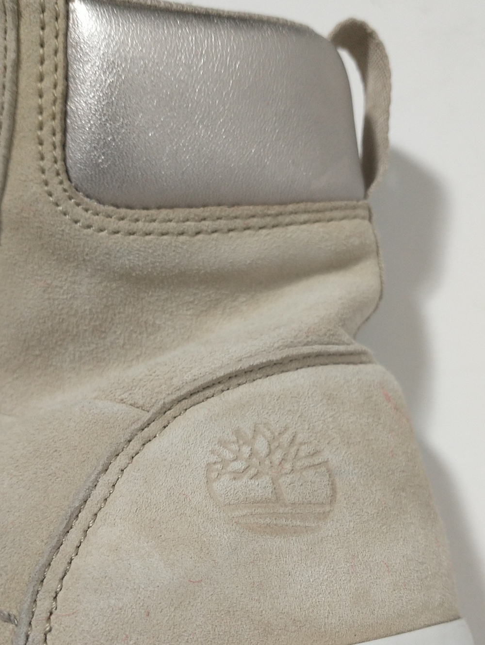 Timberland High Top Suede‎ Skylar Sneaker Boot, Cream / White, Size Women's 8.5 - Picture 6 of 11